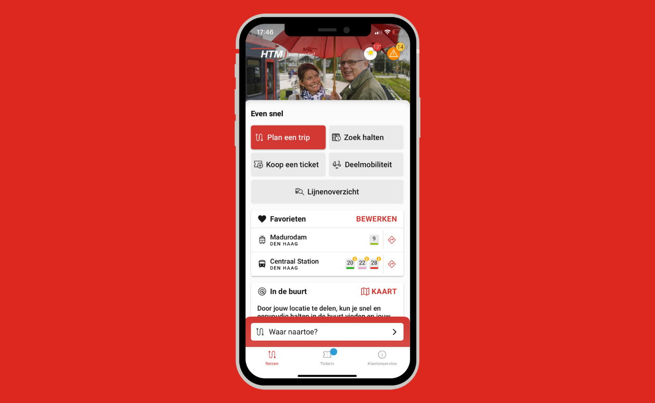 HTM app home pagina