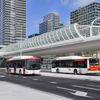 Bussen op busplatform Den Haag Centraal Station HTM Bussen op busplatform Den Haag Centraal Station
